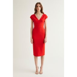 Rochie Trendyol X Dilek Hanif Red V-Neck