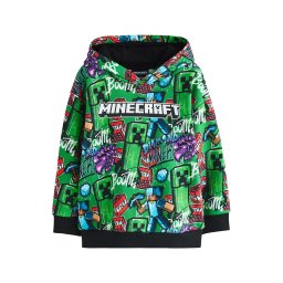 Next Bluză de molton 'Minecraft' albastru / verde / lila / negru