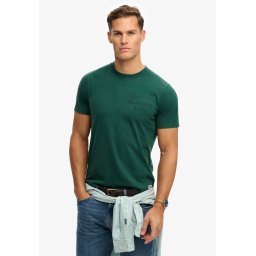 Superdry & Co Tricou '1954 Company' verde smarald / negru