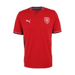 PUMA Tricot 'Tschechien 2026' roșu cireș / negru / alb