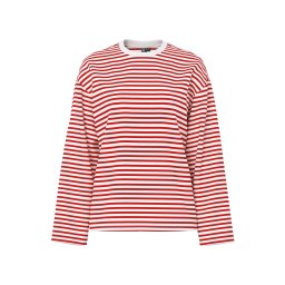 PIECES Tricou 'PCSadie' roșu cireș / alb