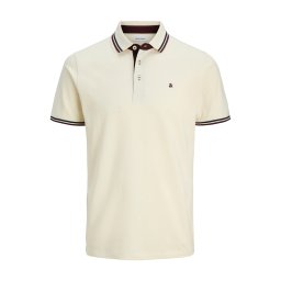 JACK & JONES Tricou 'JJEPaulos' bleumarin / roșu burgundy / alb