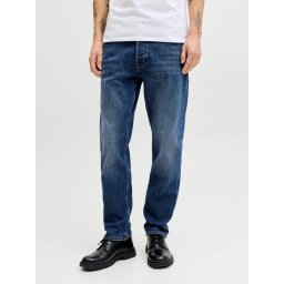 Jack & Jones Blugi barbati, Mike, cu talie medie si croiala Conica, Albastru inchis (SELECTATI MARIMEA: 32, SELECTATI LUNGIMEA: 30)