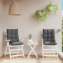 Perne scaun cu spatar mic, 2 buc., antracit, textil oxford GartenMobel Dekor