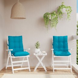 Perne de scaun cu spatar mic, 2 buc, bleu, tesatura Oxford GartenMobel Dekor