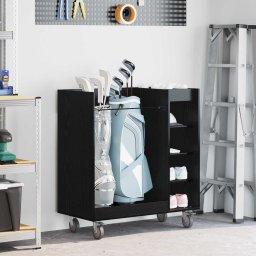 Dulap Golf cu roata Simplu Stejar Negru 90 x 45 x 98 cm GartenMobel Dekor