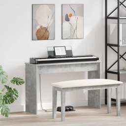 Suport pentru keyboard Gri din beton 100 x 32 x 64 cm GartenMobel Dekor