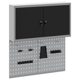 Set dulap de unelte 3 pcs Negru Otel vopsit electrostatic GartenMobel Dekor