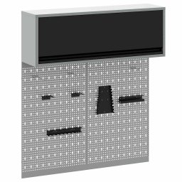 Set dulap de unelte 3 pcs Negru Otel vopsit electrostatic GartenMobel Dekor