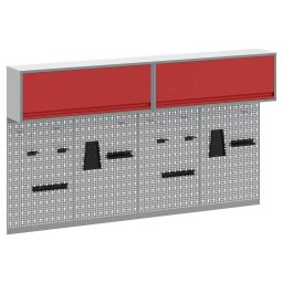 Set dulap de unelte 6 pcs Rosu Otel vopsit electrostatic GartenMobel Dekor