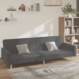 Canapea extensibila cu 2 locuri, gri deschis, tesatura GartenMobel Dekor