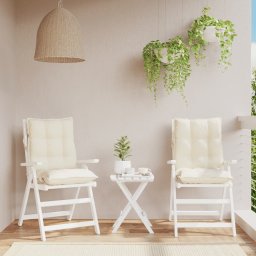 Perne scaun cu spatar mic, 2 buc., crem, textil oxford GartenMobel Dekor