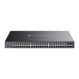 Switch TP-Link cu management L2, Omada 48-Port Gigabit cu 4-Port 10GE SFP+ L2+ Managed Switch, 40-Port PoE+ si 8-Port PoE++, 750W buget total POE SG3452XMPP (timbru verde 2 lei)