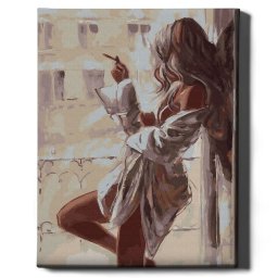 Set pictura pe numere, cu sasiu, Linistea diminetii, 40x50 cm