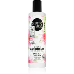 Organic Shop Organic Shea & Lily balsam pentru păr ușor de pieptănat cu efect iluminator pentru păr vopsit 280 ml