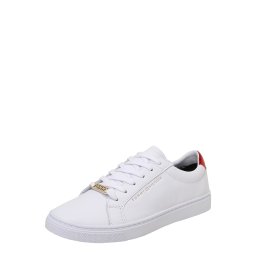 TOMMY HILFIGER Sneaker low 'Essential' auriu / roșu / alb