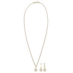 ELLI Set de bijuterii auriu / alb perlat