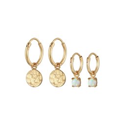 ELLI Set de bijuterii auriu / alb perlat