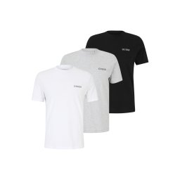 GUESS Tricou gri amestecat / negru / alb