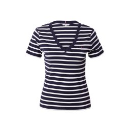 TOMMY HILFIGER Tricou 'Cody' albastru marin / roșu intens / alb