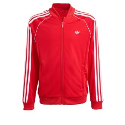 ADIDAS ORIGINALS Hanorac 'SST Track' roșu intens / alb