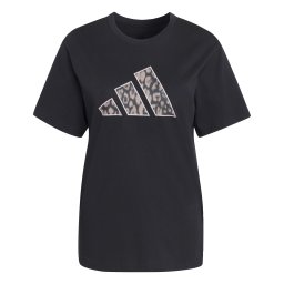 ADIDAS SPORTSWEAR Tricou funcțional 'Animal Graphic' gri taupe / gri metalic / negru / alb