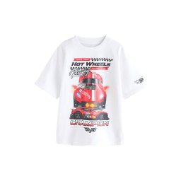 Next Tricou 'Hot Wheels' portocaliu / roșu / negru / alb
