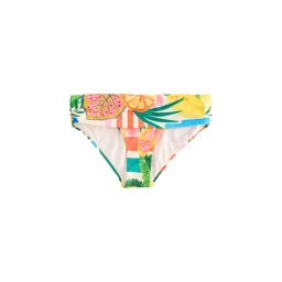 Next Slip costum de baie turcoaz / portocaliu homar / roz / alb murdar