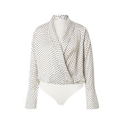 ABOUT YOU Bluză body 'Gitta' negru / alb