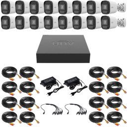 Sistem supraveghere Uniview, 16 camere, 2MP, Full HD, IR 20m, Accesorii montaj inclus, DVR, Vizualizare pe mobil