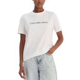 CALVIN KLEIN T-Shirt A- Inst Logo Classic Ss LV047C912G YAA bright white