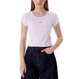CALVIN KLEIN T-Shirt A-Woven Label 2X2 Rib Baby LV047C200G TN9 pearly pink