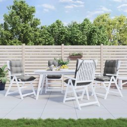 Perne scaun cu spatar mic, 4 buc., gri, textil oxford GartenMobel Dekor