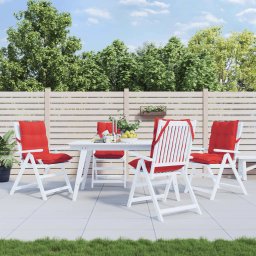 Perne scaun cu spatar mic, 4 buc., rosu, textil oxford GartenMobel Dekor