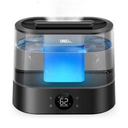 Umidificator cu ultrasunete DREO 420S, până la 25 m², 300 ml/h, 4 L, control automat, mod nocturn, temporizator, LED, negru