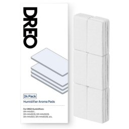 Tampoane aromatice pentru umidificatoare de aer DREO, 24 bucăți, bumbac natural, potrivite pentru utilizare cu uleiuri esențiale, albe
