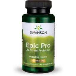 Probiotic Epic Pro - 25 Tulpini Bacteriene - 30 miliarde CFU - Swanson - 30 capsule