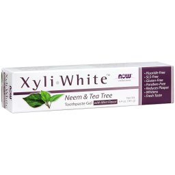 Pasta de Dinti Fara Fluor cu Xylitol - XyliWhite cu Ulei de Tea Tree - Now Foods - 181 grame, Ulei de Neem