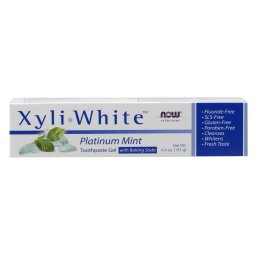 Pasta de Dinti Fara Fluor cu Xylitol - XyliWhite cu Ulei de Tea Tree - Now Foods - 181 grame, Mentă