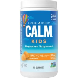 Jeleuri Magneziu Citrat pentru Copii - Calm Kids Natural Vitality - Sweet Citrus, 60 jeleuri