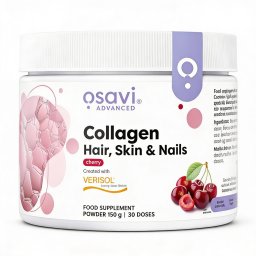 Colagen Peptide pentru Par, Unghii si Piele - Osavi - 150 grame, Cireșe