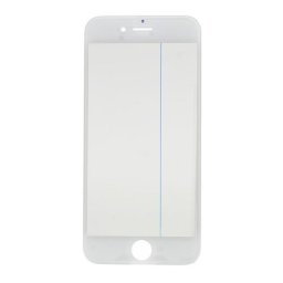 Geam Sticla iPhone 6s Cu Rama si Adeziv Sticker Alb
