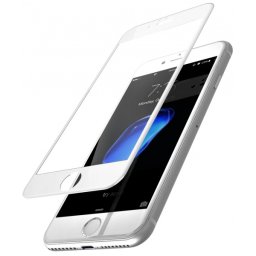 Folie de protectie Ecran OEM pentru Apple iPhone SE (2022) / SE (2020) / 8, Sticla Securizata, Full Glue, 5D, Alba