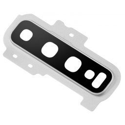 Geam Camera Spate Samsung Galaxy S10+ G975, cu Rama, Argintiu