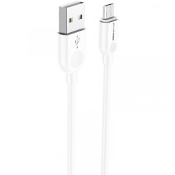 Cablu Date si Incarcare USB-A - microUSB BLUE Power BM2BX14 LinkJet, 18W, 2m, Alb