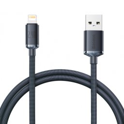 Cablu Date si Incarcare USB-A - Lightning Baseus Crystal Shine Series, 20W, 1.2m, Negru