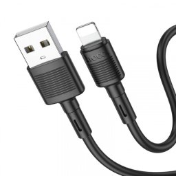 Cablu Date si Incarcare USB-A - Lightning HOCO X83 Victory, 18W, 1m, Negru