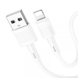 Cablu Date si Incarcare USB-A - Lightning HOCO X83 Victory, 18W, 1m, Alb