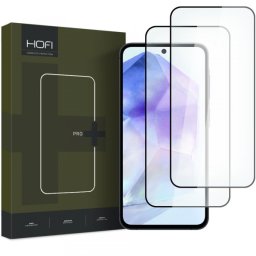 Folie de protectie Ecran HOFI Glass PRO+ pentru Samsung Galaxy A55 5G A556 / A35 5G A356, Sticla Securizata, Full Glue, Set 2 bucati, 2.5D, Neagra