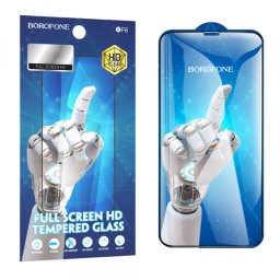 Folie de protectie Ecran Borofone BF6 Diamond Armor pentru Apple iPhone 17e / 16e / 14 / 13 Pro, Sticla Securizata, Full Glue, Set 10 bucati, Neagra